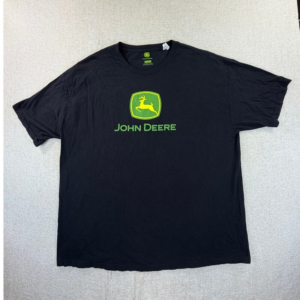 John Deere Mens 2XL Black Green NWOT Graphic Short Sleeve T Shirt Tractor Casual